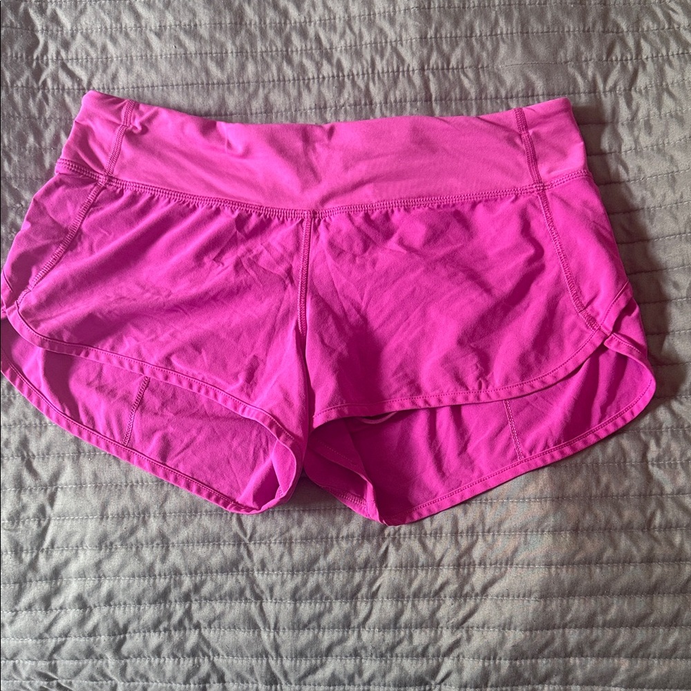lululemon athletica Hot Pink Double-Layer Athletic Shorts
